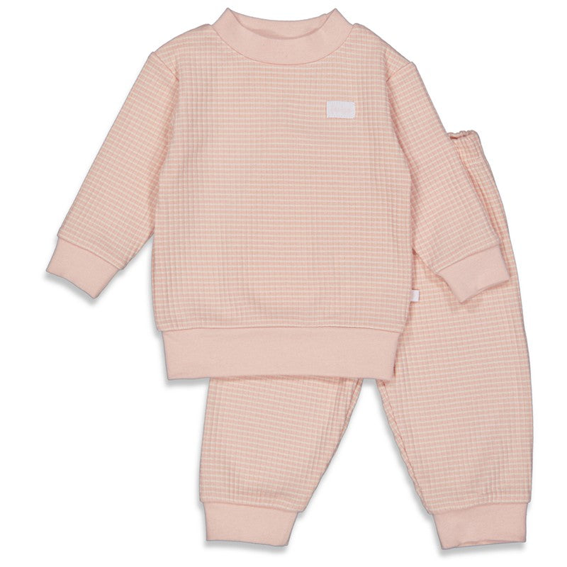 FEETJE Pyjama wafel - oud roze - 104