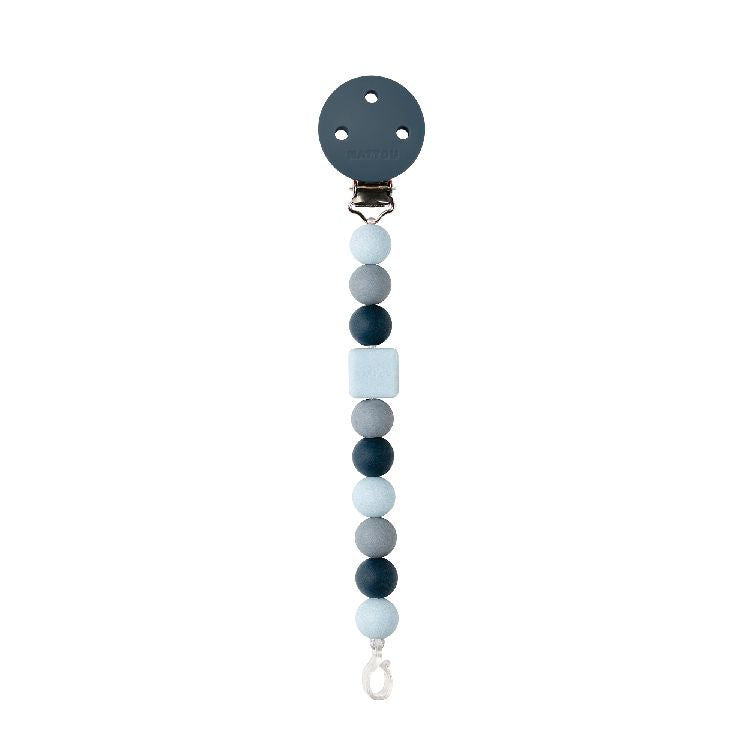 NATTOU Fopspeenhouder silicone - marine blauw