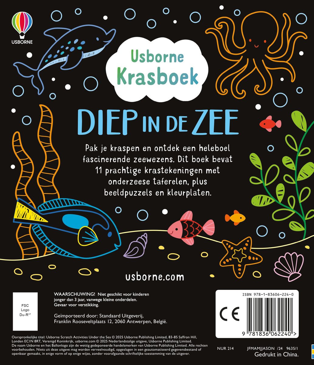 Diep in de zee - Krasboek