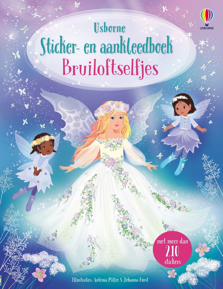 Sticker- en aankleedboek - Bruiloftselfjes