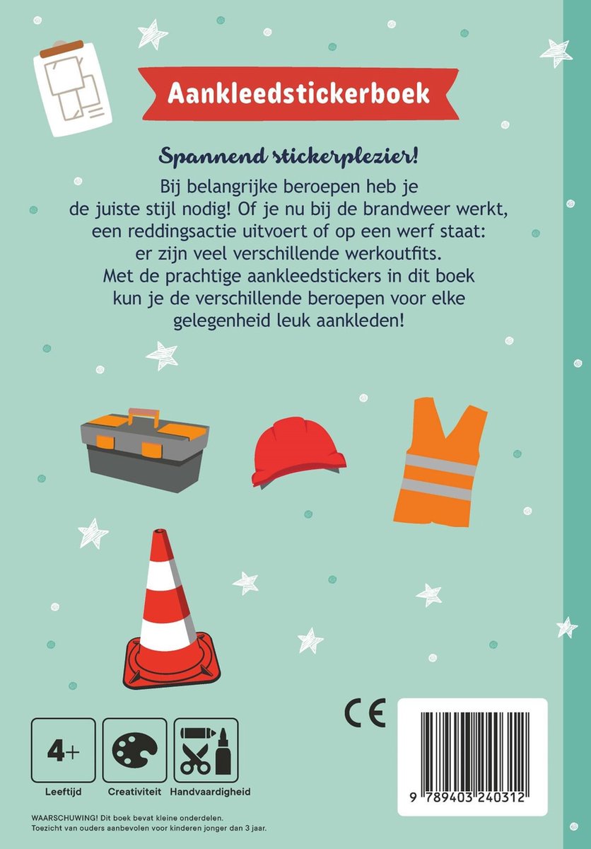 Mijn aankleed stickerboek - Mini fashionistas: Beroepen