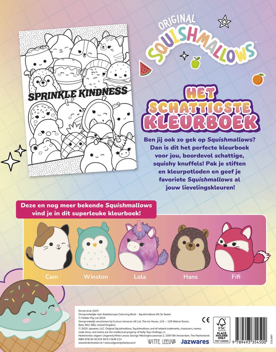 De super squishy club - Het officiele squishmallows kleurboek