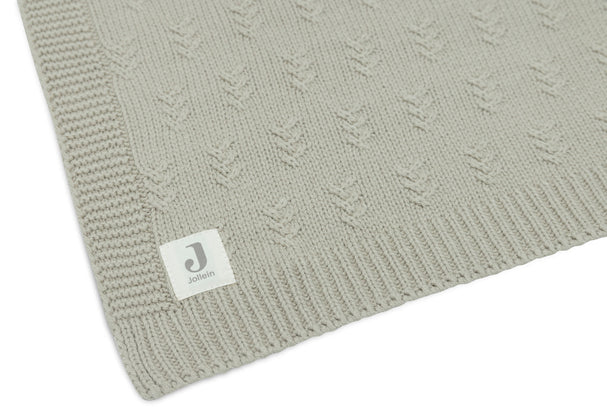 JOLLEIN Deken wieg - 75x100cm - grain knit olive green