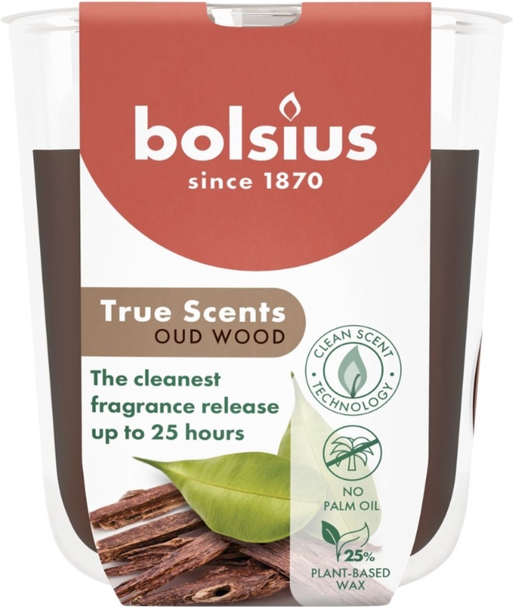 BOLSIUS Geurkaars in glas - oud wood