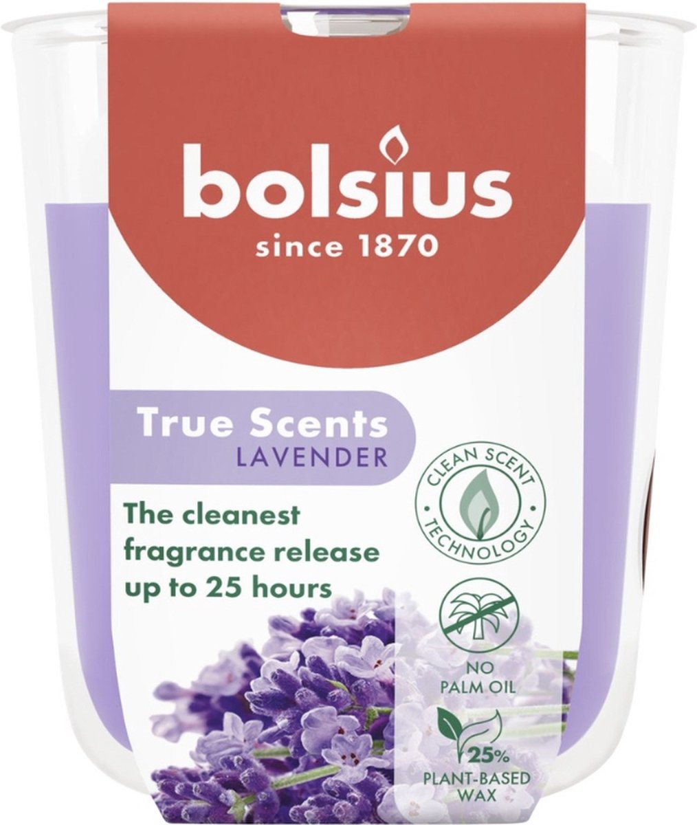 BOLSIUS Geurkaars in glas - lavendel