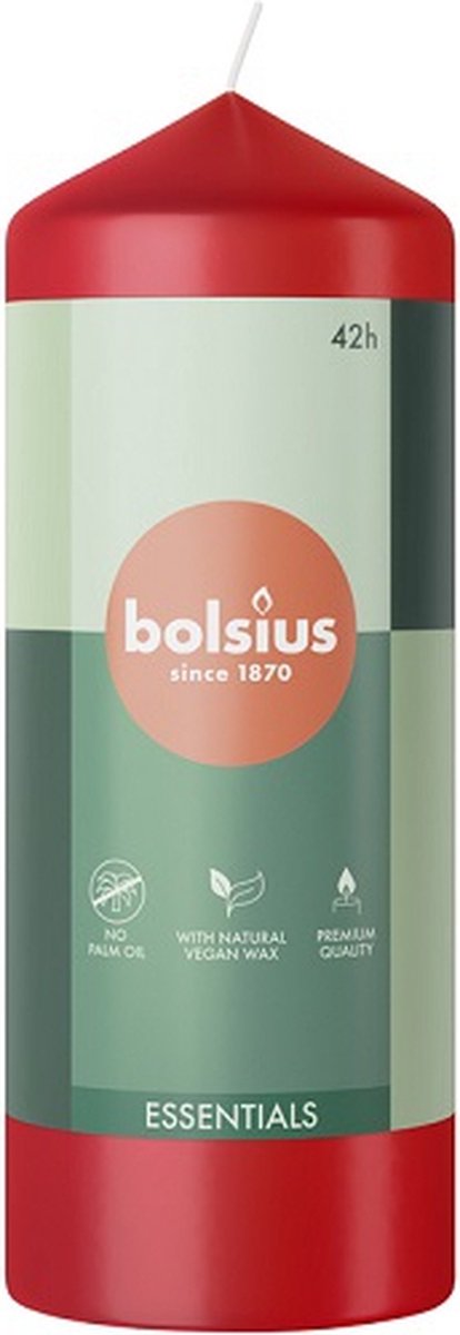 BOLSIUS Stompkaars - 20x6.8 - delicate red