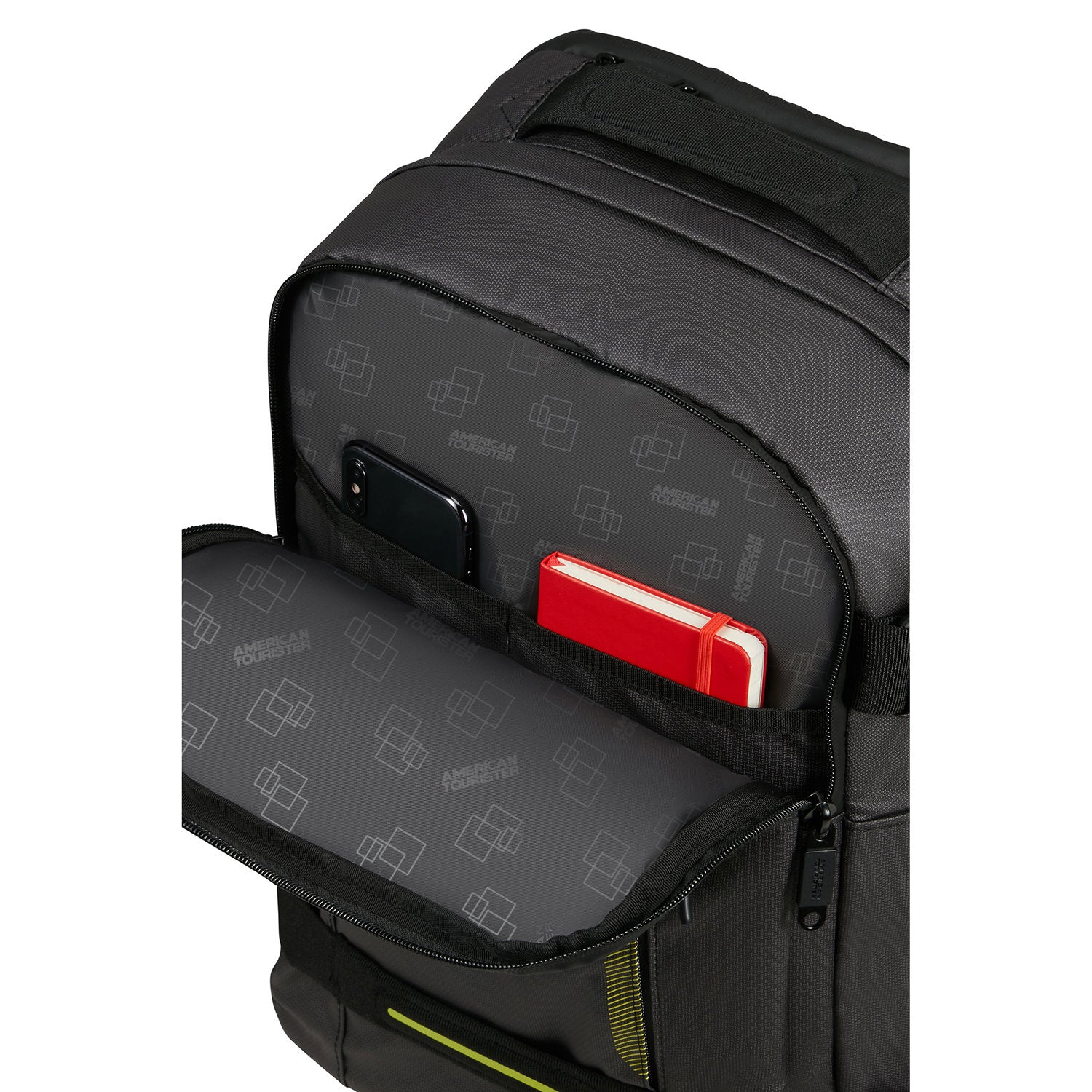 American Tourister URBAN TRACK laptop bp 15.6" coated black/lime