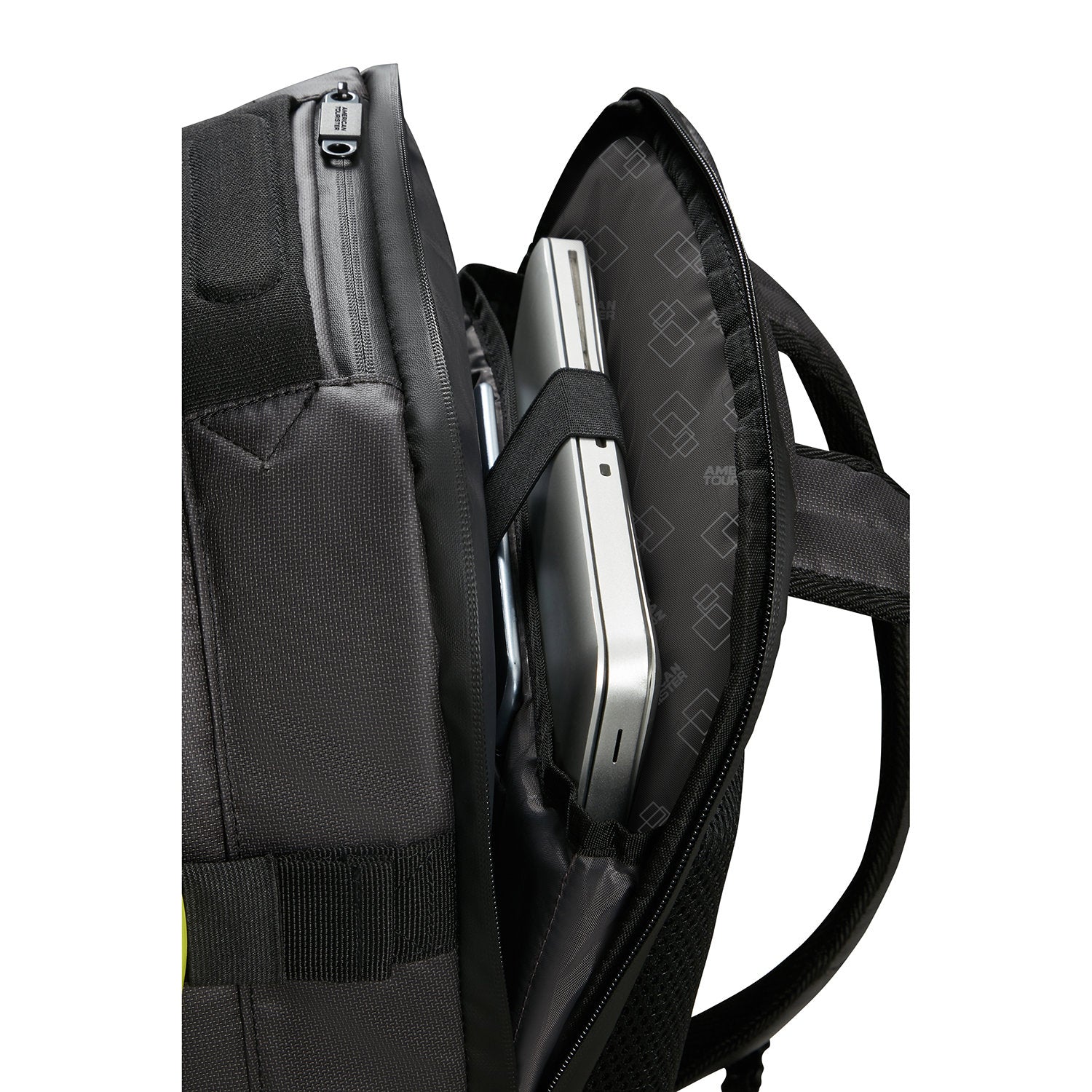 American Tourister URBAN TRACK laptop bp 15.6" coated black/lime