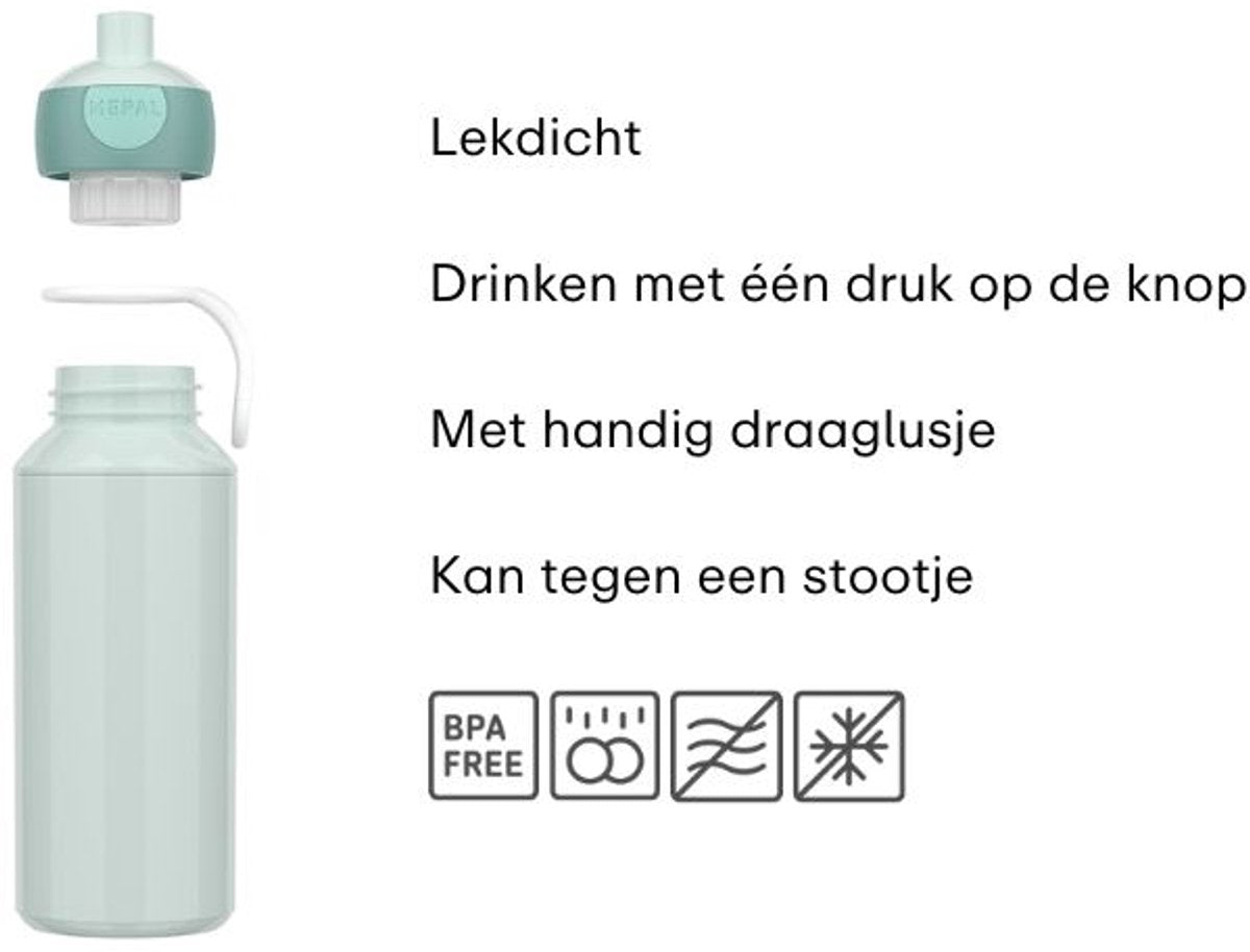 MEPAL drinkfles pop-up campus 400 ml - cool pink