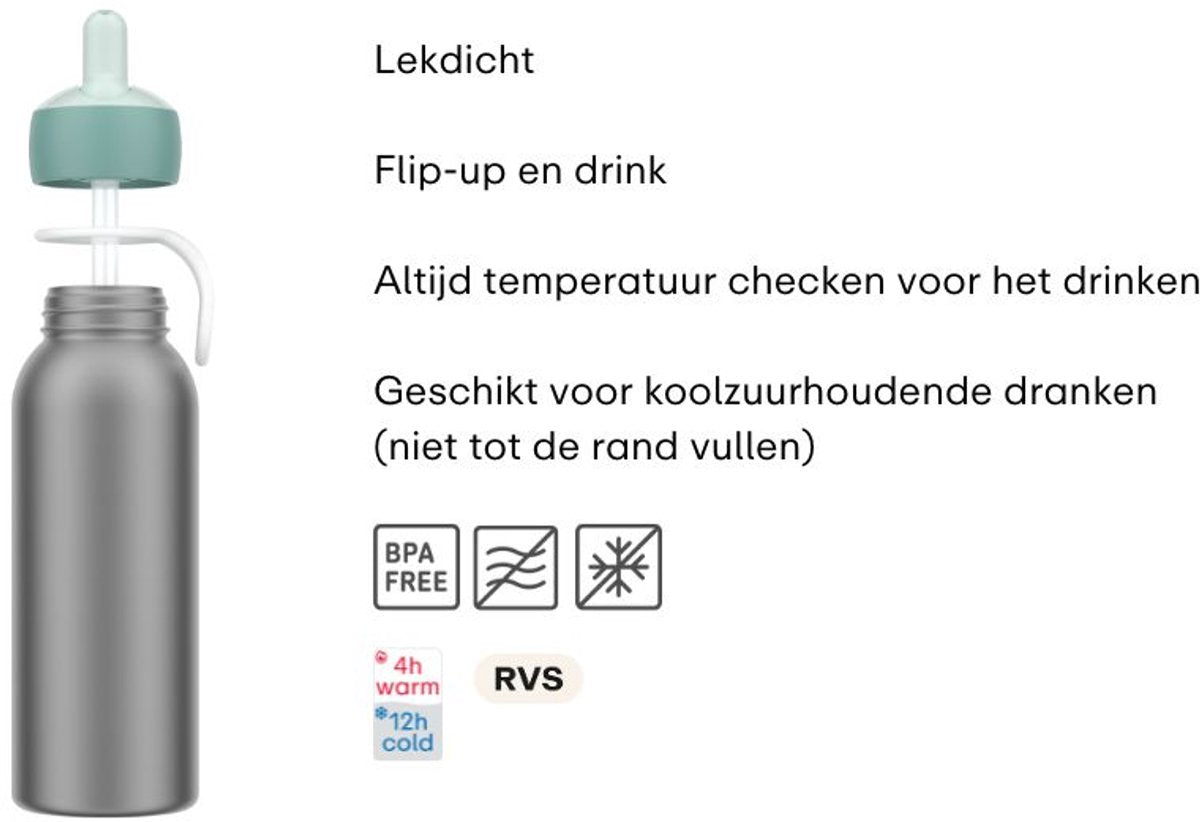 MEPAL isoleerfles flip-up campus 350 ml - forest friends