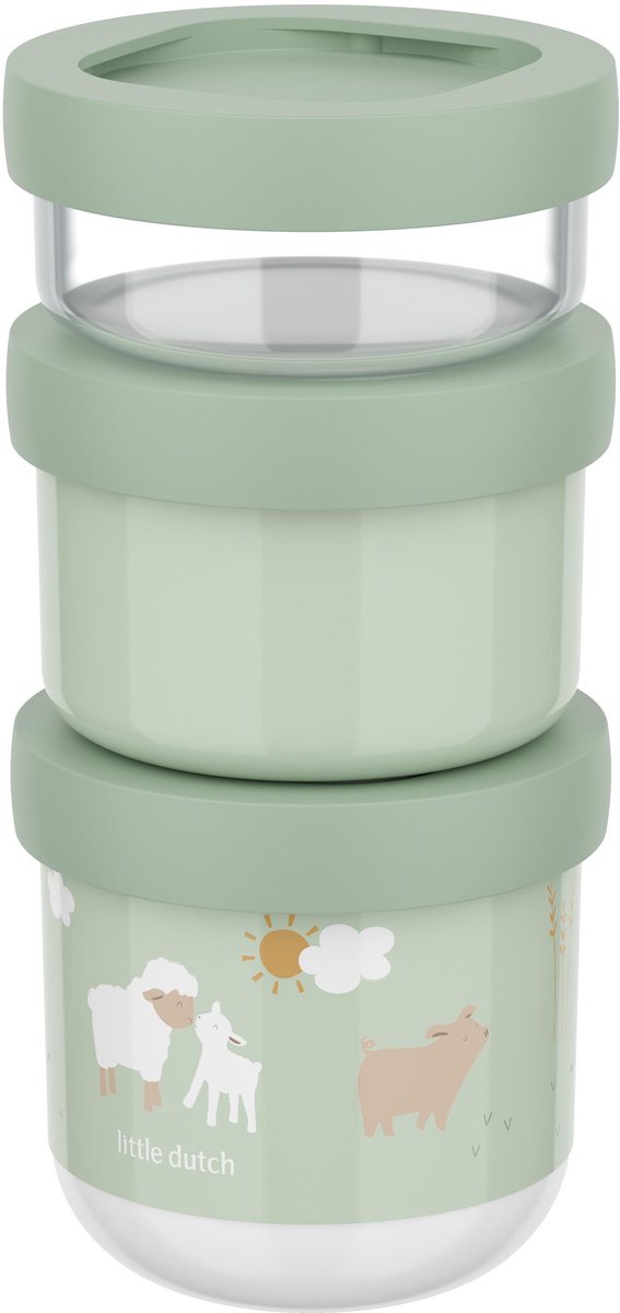 MEPAL snackbox stack mio 3-delig - little farm
