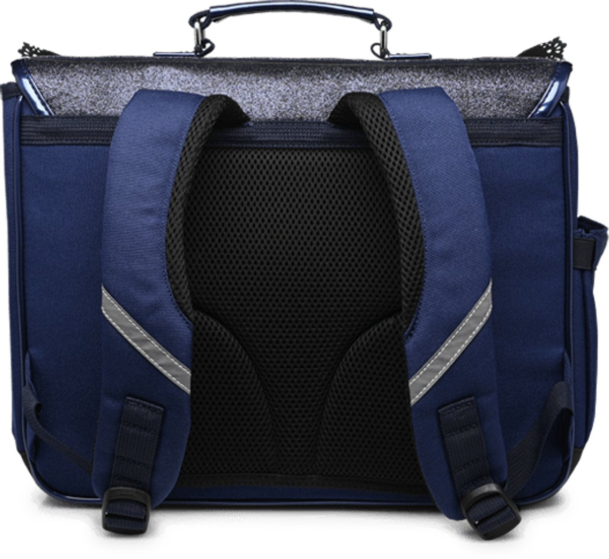 CARAMEL&CIE Schooltas medium - Flounces Glitter navy