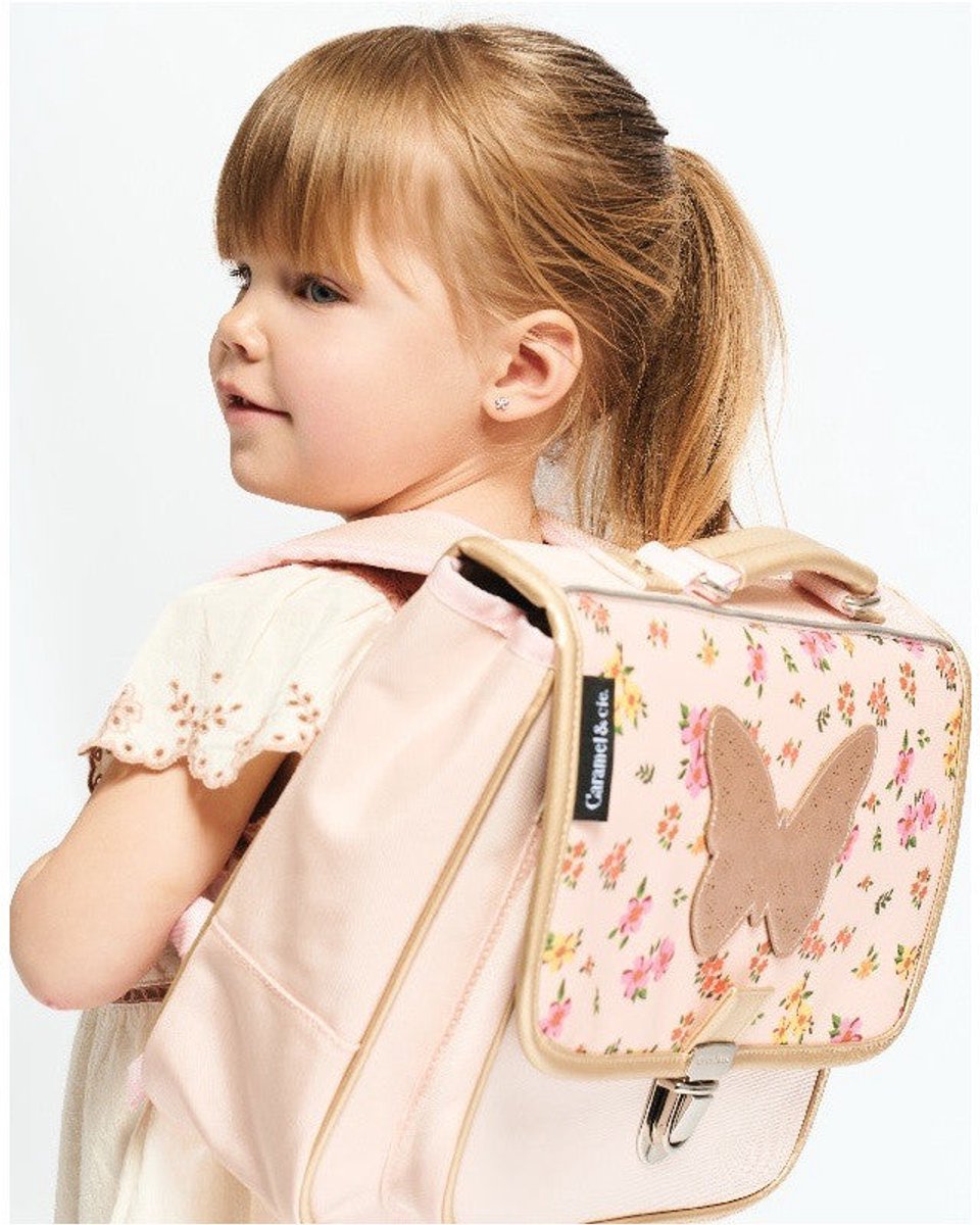 CARAMEL&CIE Schooltas small - Liberty Butterfly pink