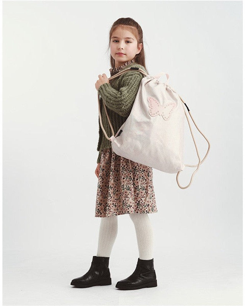 CARAMEL&CIE Gym Bag - Pink Iridescent Butterfly