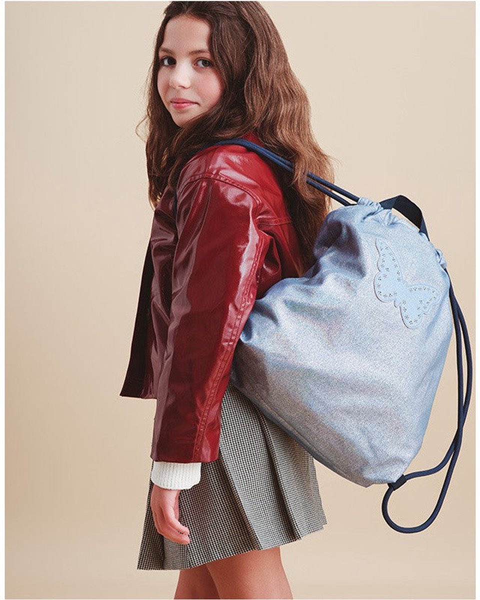 CARAMEL&CIE Gym Bag - Blue Iridescent Butterfly