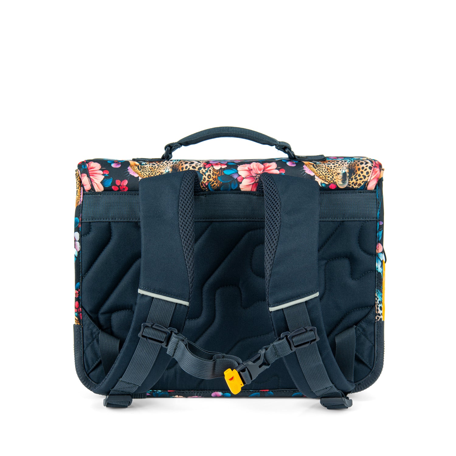 STONES & BONES Lily schooltas - FLORAL AMBUSH navy