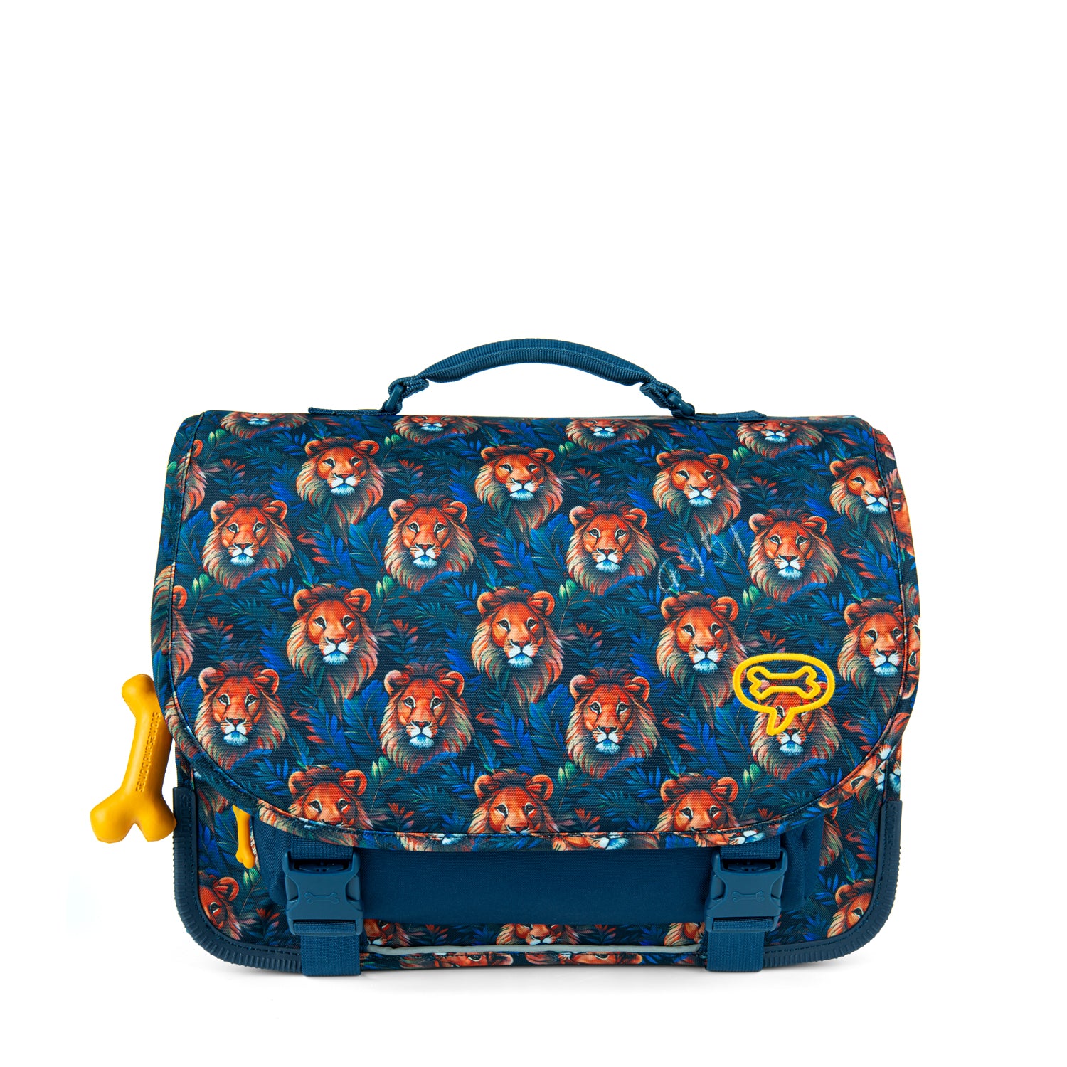 STONES & BONES Lily schooltas - ROYAL LIONS indigo
