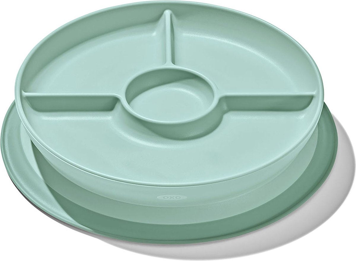 OXO TOT Stick & stay bord met 3 vakjes - opal