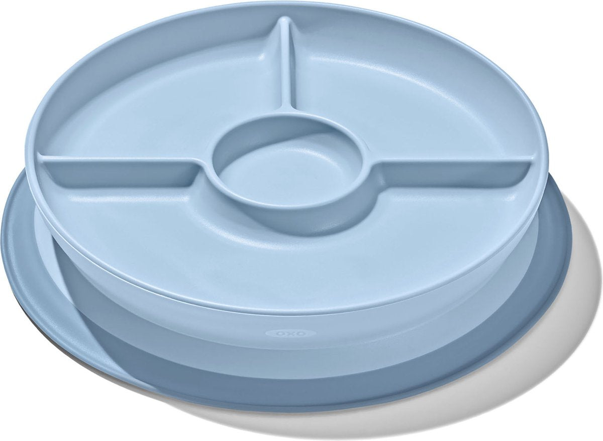 OXO TOT Stick & stay bord met 3 vakjes - dusk