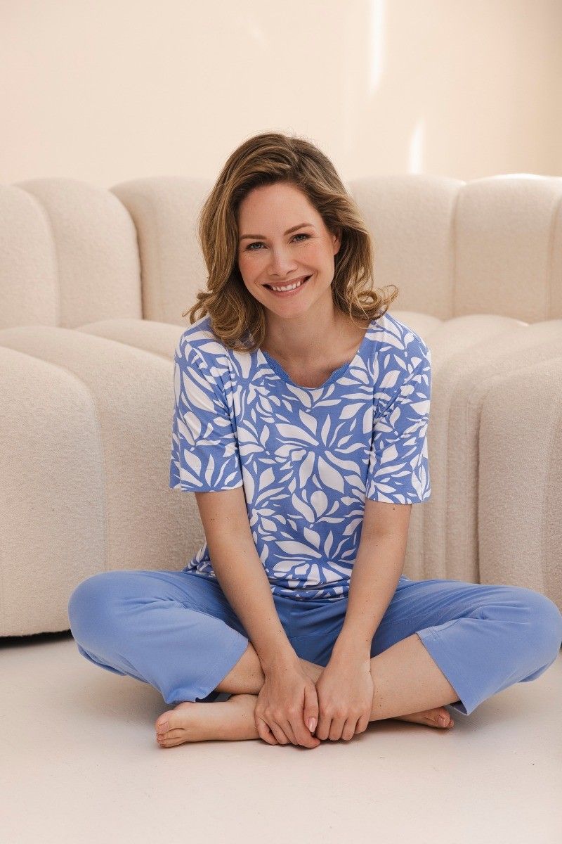 PASTUNETTE Dames pyjama - blauw - 40