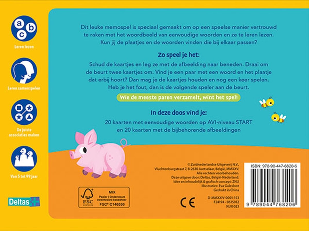 Ik leer lezen! Memo-spel (AVI start)