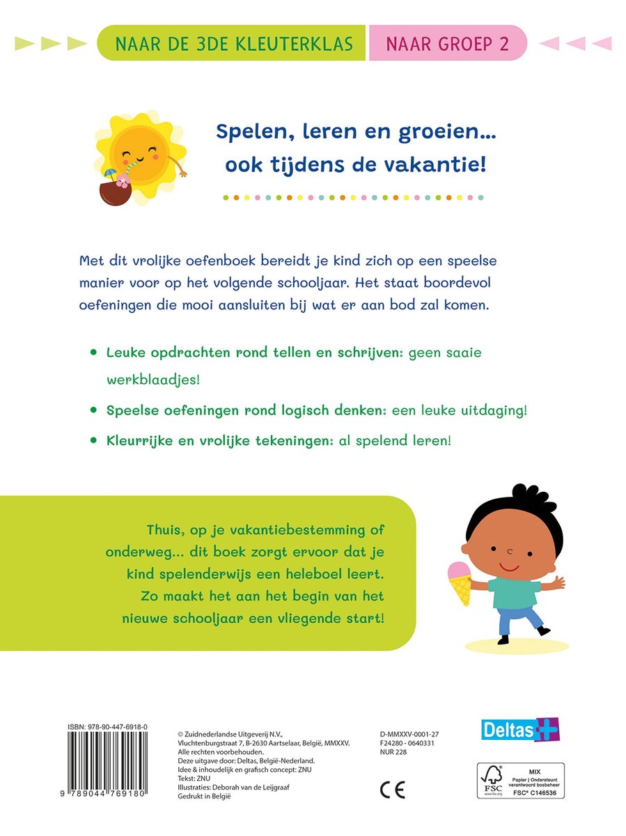 Vakantie oefenpret - Leuke tel- en schrijfoefeningen (naar de 3de kleuterklas / groep 2)