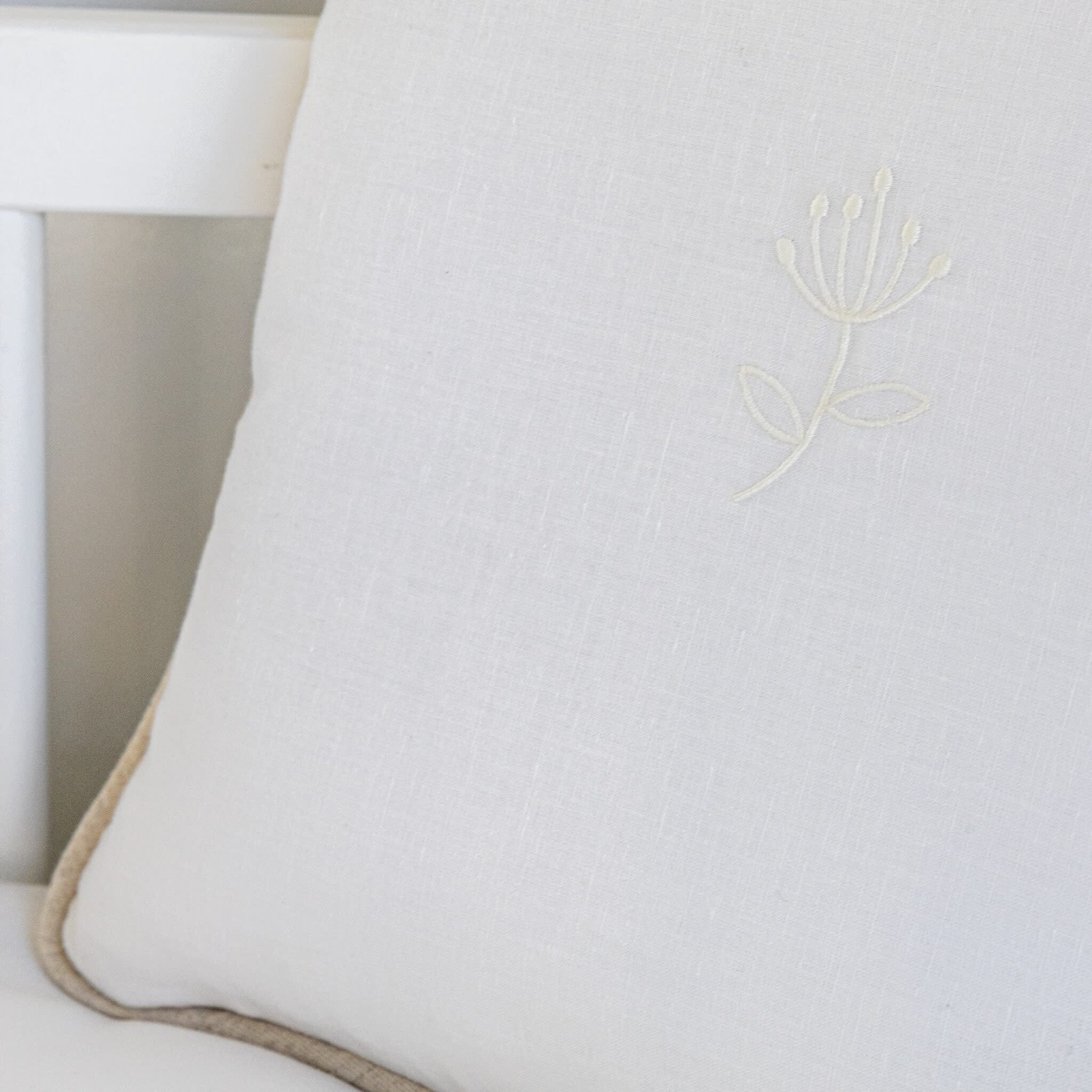 LIVING NATURE Kussen - Linnen collectie wit