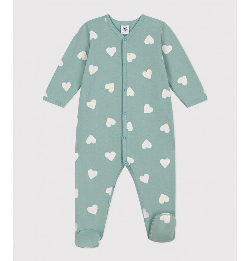 PETIT BATEAU Pyjama hartjes - paul/ avalanche - 3m