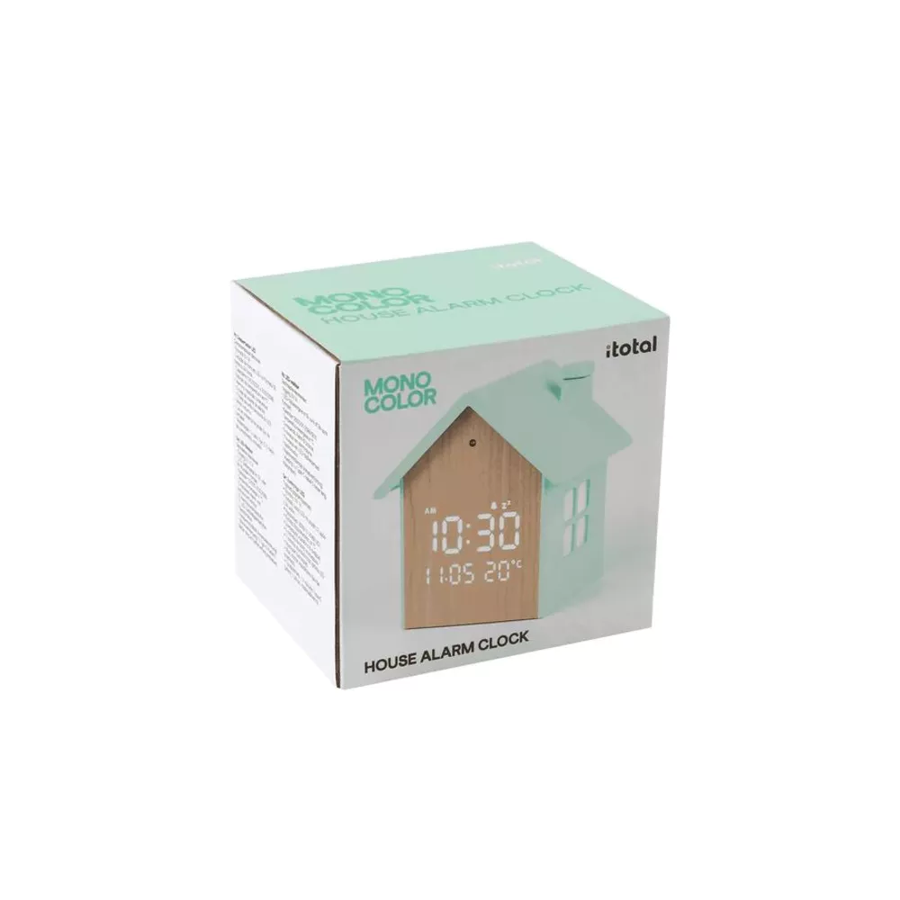 I-TOTAL Birdhouse alarm clock - pastel green