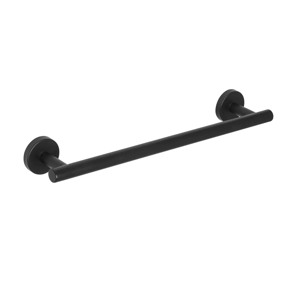 WENKO Bosio handdoekstang 40cm RVS mat zwart