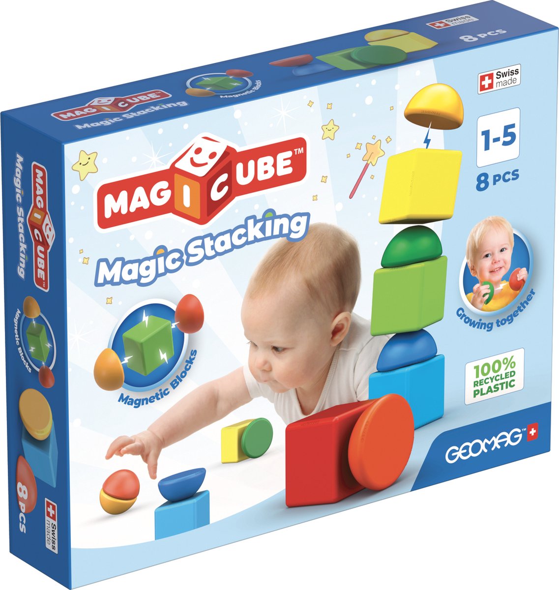 GEOMAG Magicube - Stapel blokken 8st.