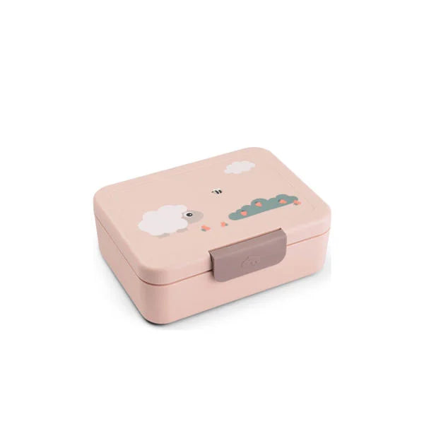DONE BY DEER Tiny Farm - Lunchbox met onderverdeling - powder pink