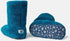 WOODY Pantoffels - groenblauw - 37/40