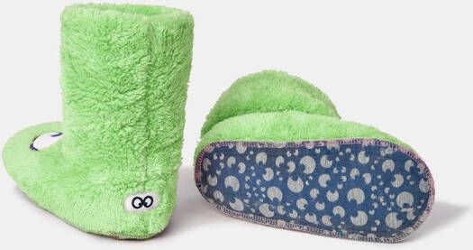 WOODY Pantoffels oogjes - groen - 37/40