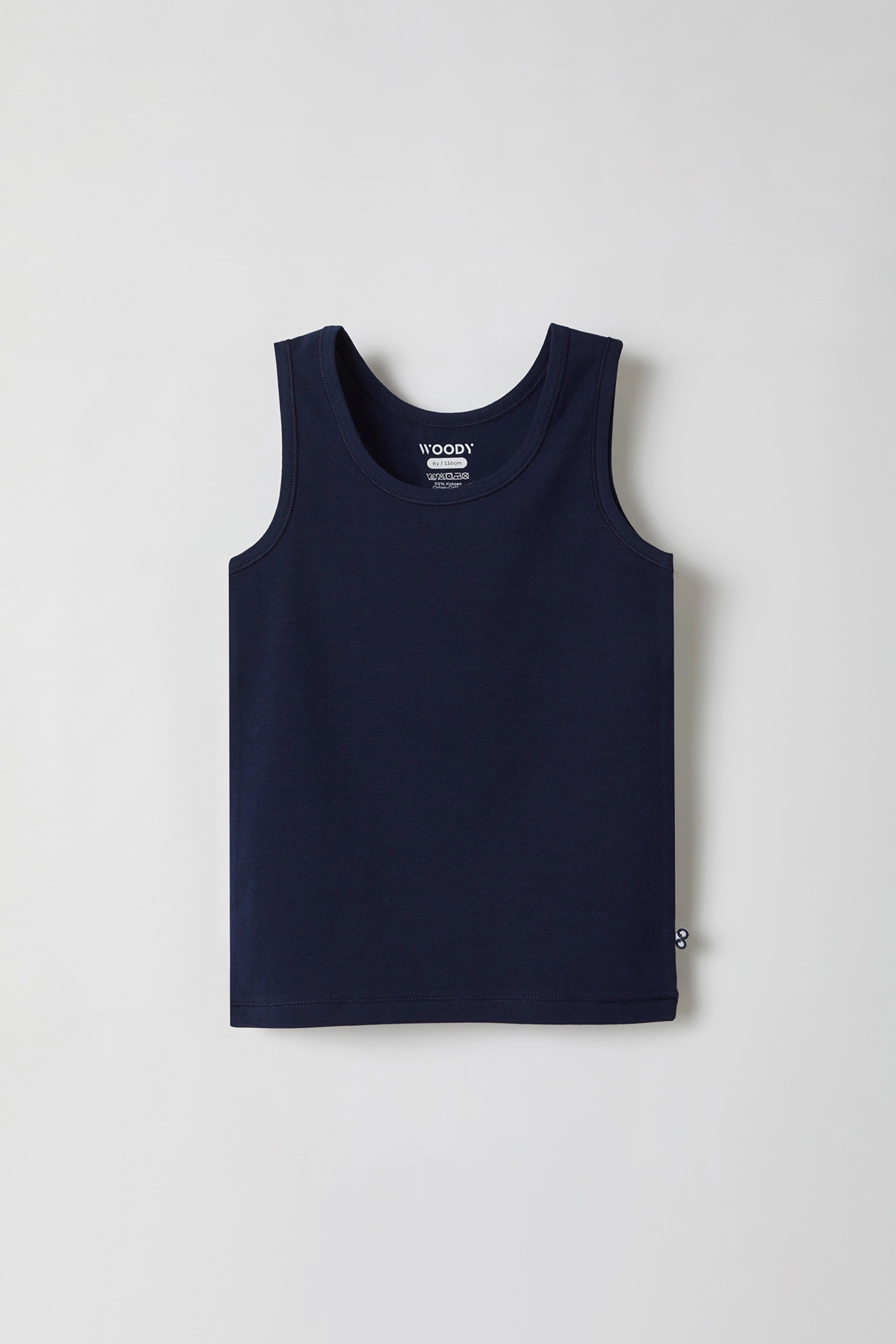 WOODY Jongens Singlet donkerblauw - 8Y