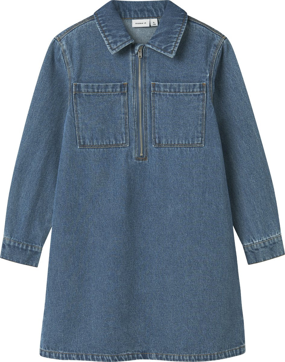 NAME IT G NKFASTRID kleedje - med. blue denim - 116