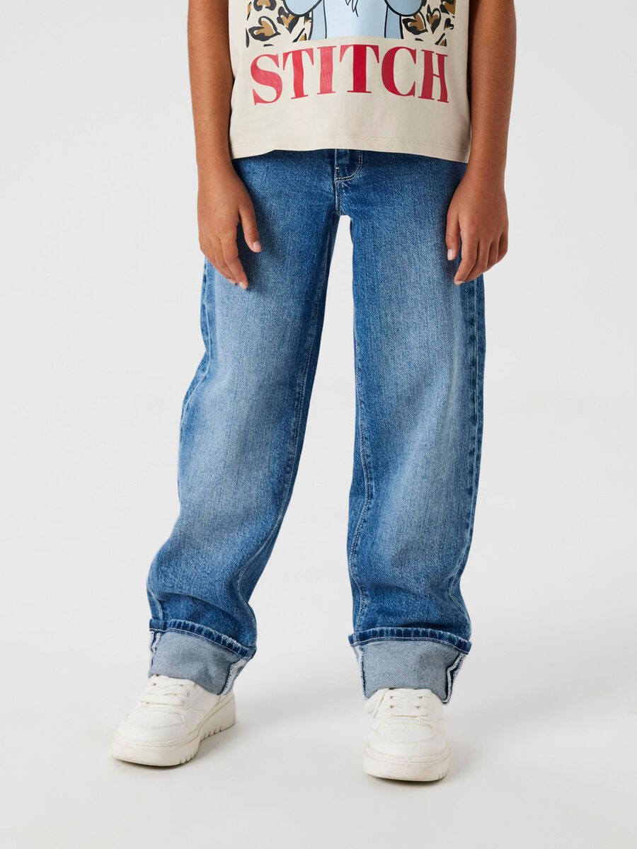 NAME IT G NKFROSE straight fold jeans 4224-AZ - med. blue - 134