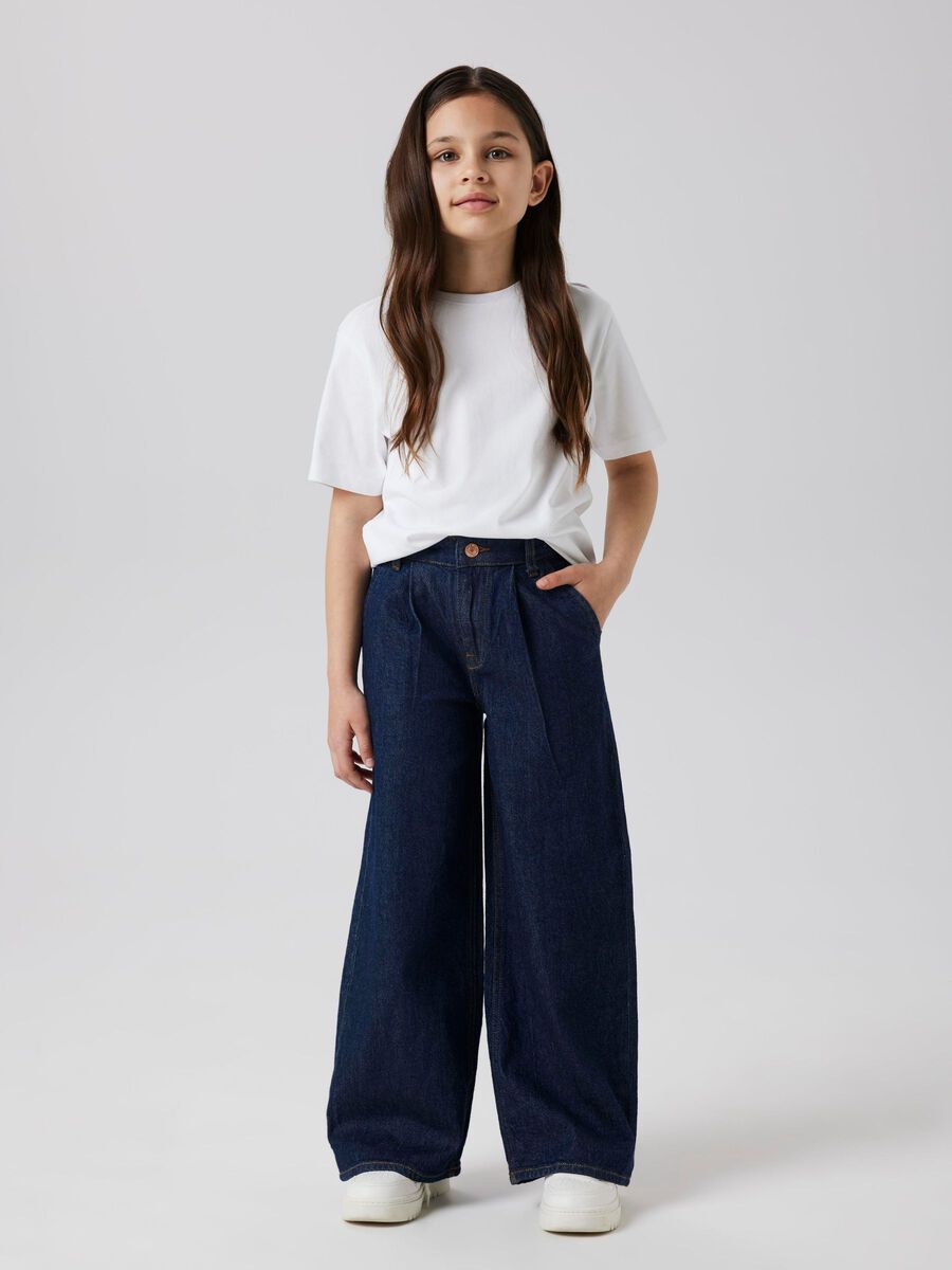 NAME IT G NKFBELLA  jeans 3020-AZ - dark blue denim unwashed - 140