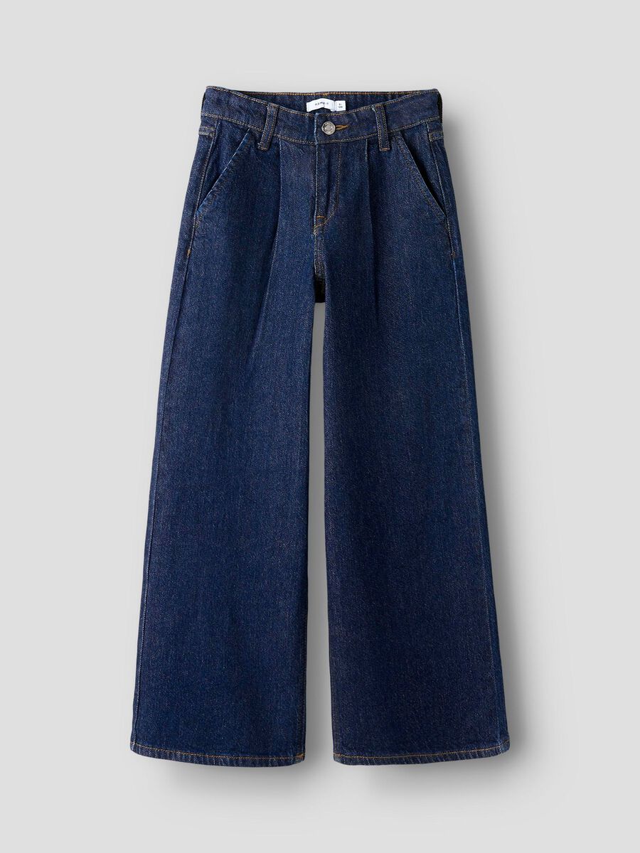 NAME IT G NKFBELLA  jeans 3020-AZ - dark blue denim unwashed - 146