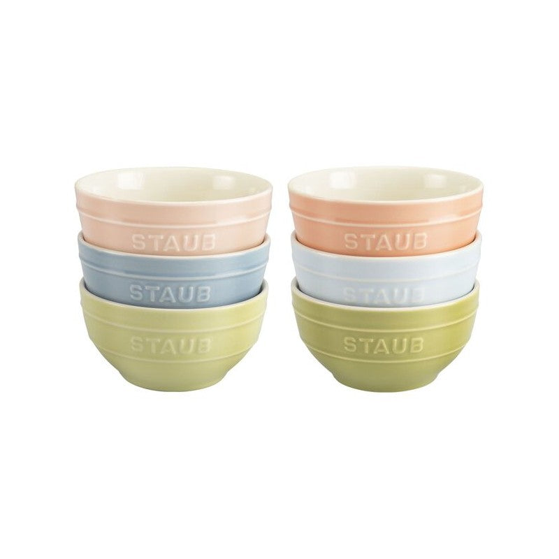STAUB Set kommen 12cm 6st.- macaron ass.