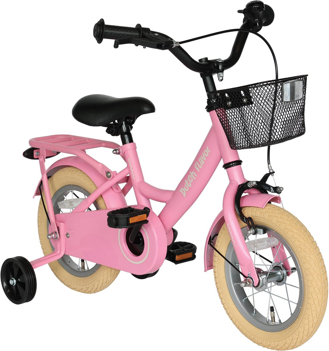 DUTCH FLAVOR Kinderfiets 12" - roze