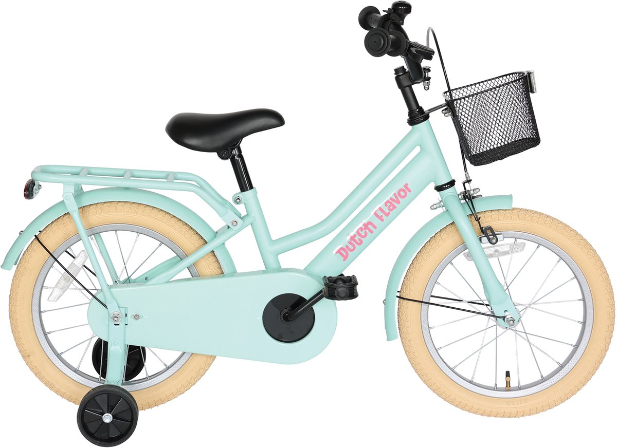 DUTCH FLAVOR Kinderfiets 16" - Mint groen
