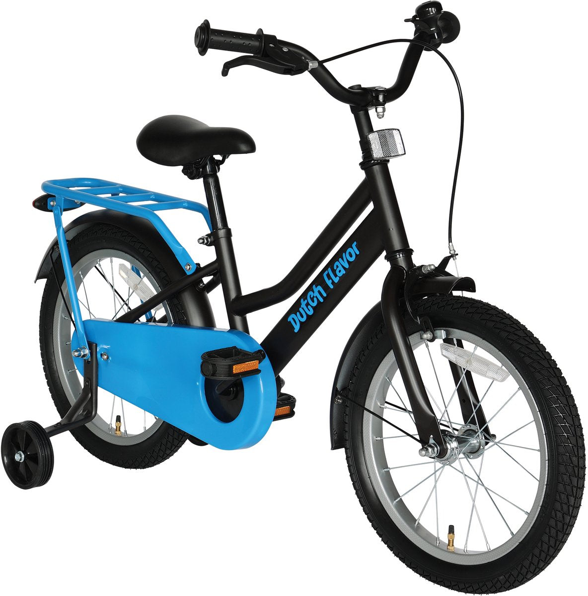 DUTCH FLAVOR Kinderfiets 16" - Grijs/Blauw
