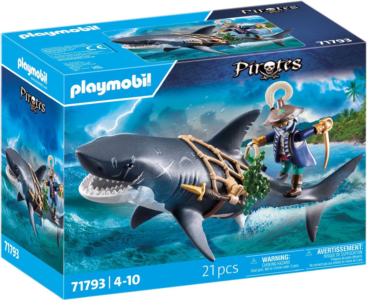 PLAYMOBIL 71793 Reuzenhaai m/piraat