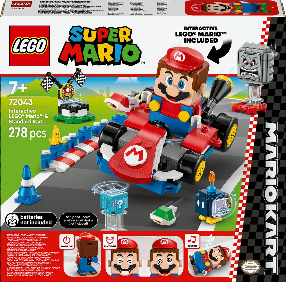 LEGO Super Mario 72043 Mario Kart – Interactieve Mario en standaardkart