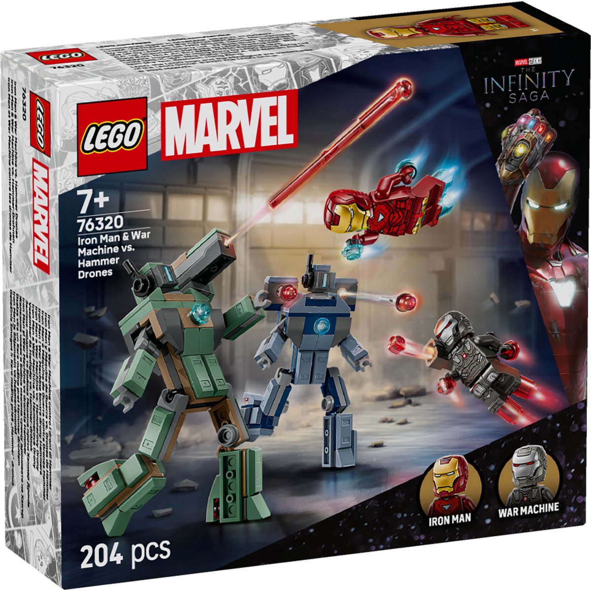 LEGO Marvel 76320 Iron Man en War Machine vs. Hammer Drones