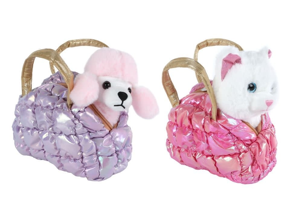 TAKE ME HOME Pluche hond/kat in tasje ass. 20cm