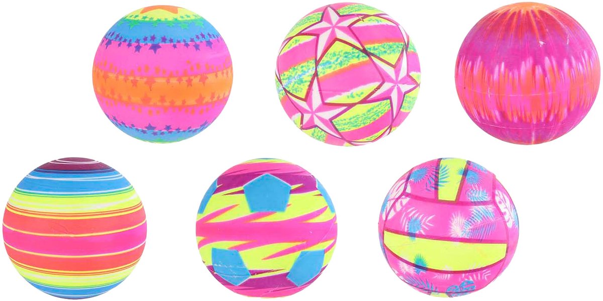 GAMETIME Bal neon - 2st. in net ass. 10cm