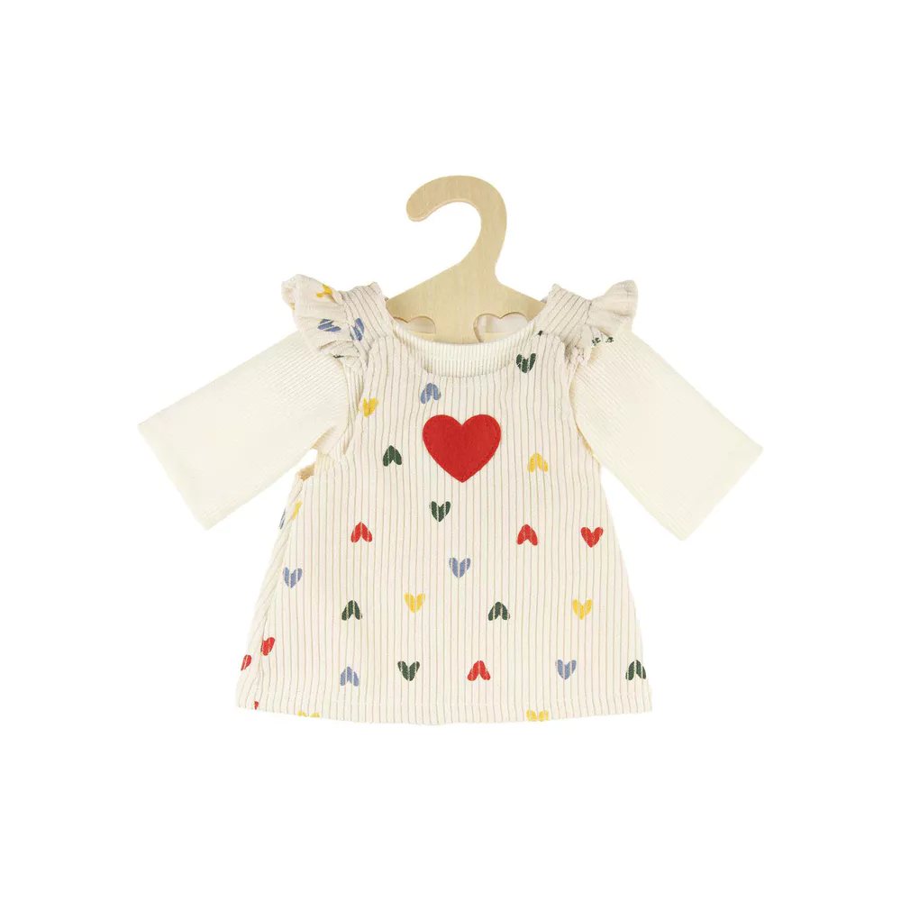 HELESS Jurk hart/confetti voor pop 35/45cm