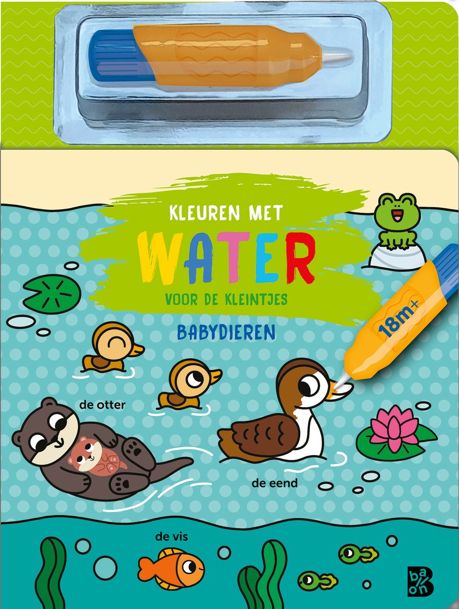 Kleuren met water - Babydieren